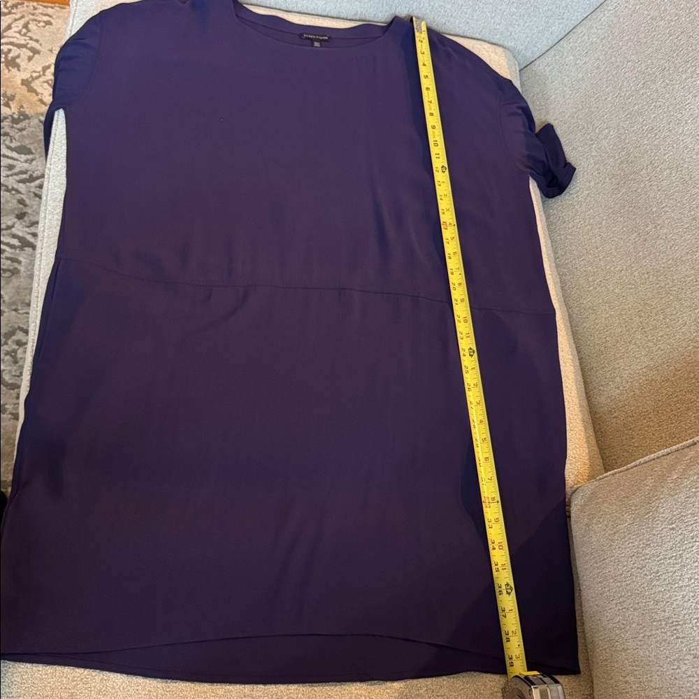 Eileen Fisher Women's Silk Tunic in Rich Purple - Picture 8 of 8